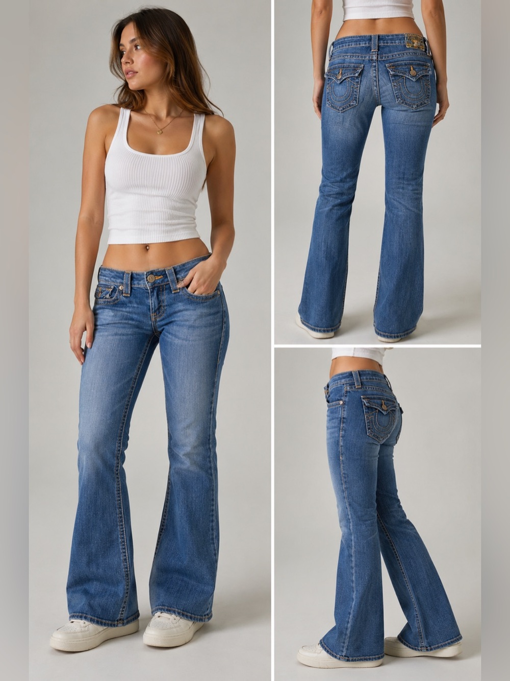True Religion Disco Billy Jeans Womens 29 Blue Bootcut Flare Denim USA
